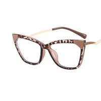 new tr90 anti blue light glasses alloy curved legs female oculos vintage design clear lens women eyewear cateye gafas