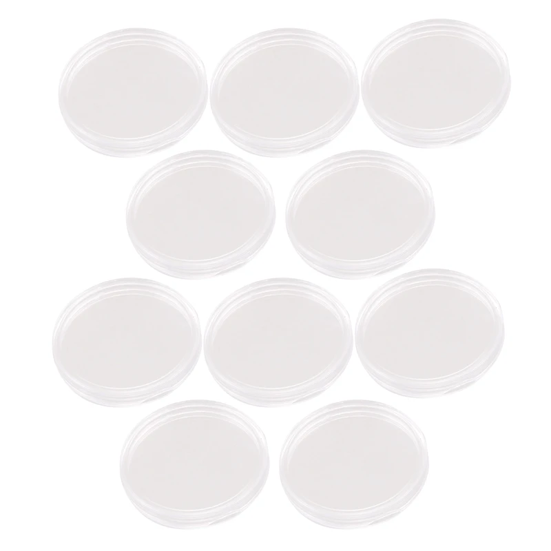 

10 pcs Small round transparent plastic coin capsules box