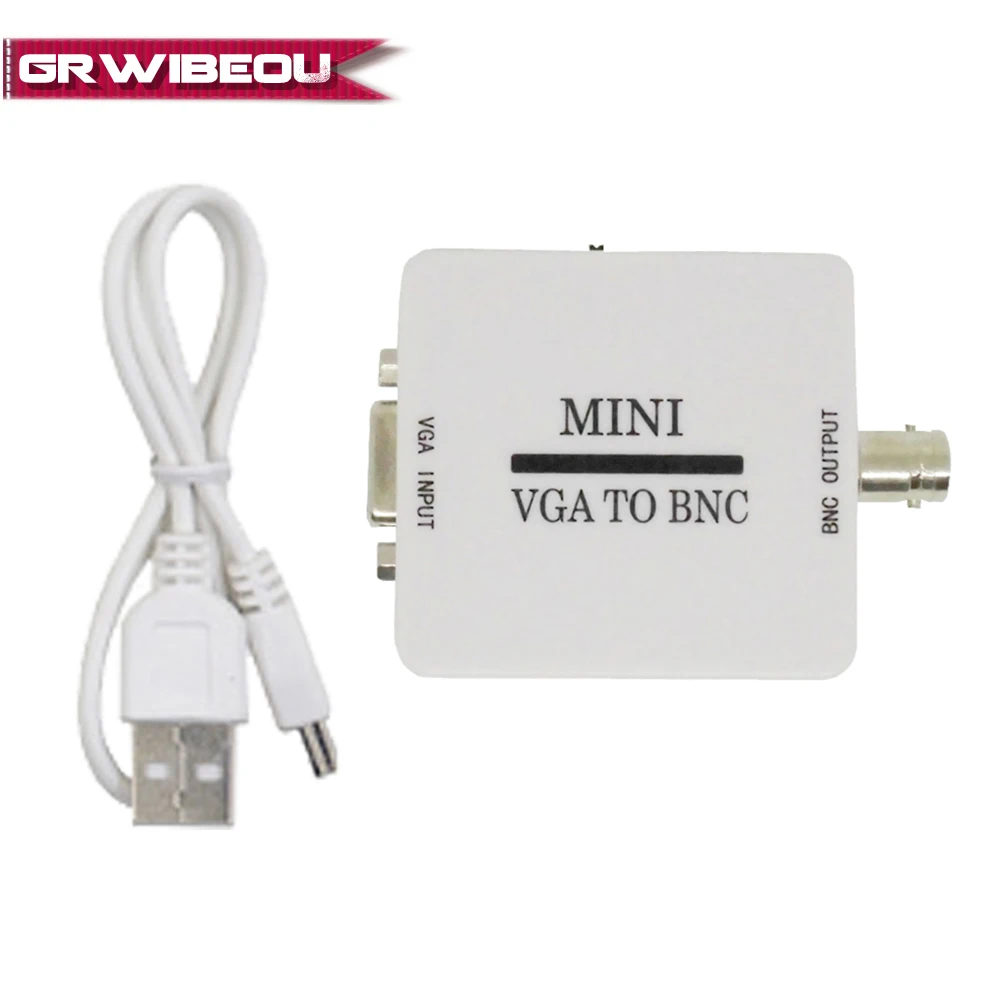 Цифровой коммутатор коробка с USB кабелем для 1080P HDTV монитор Мини HD VGA к BNC видео