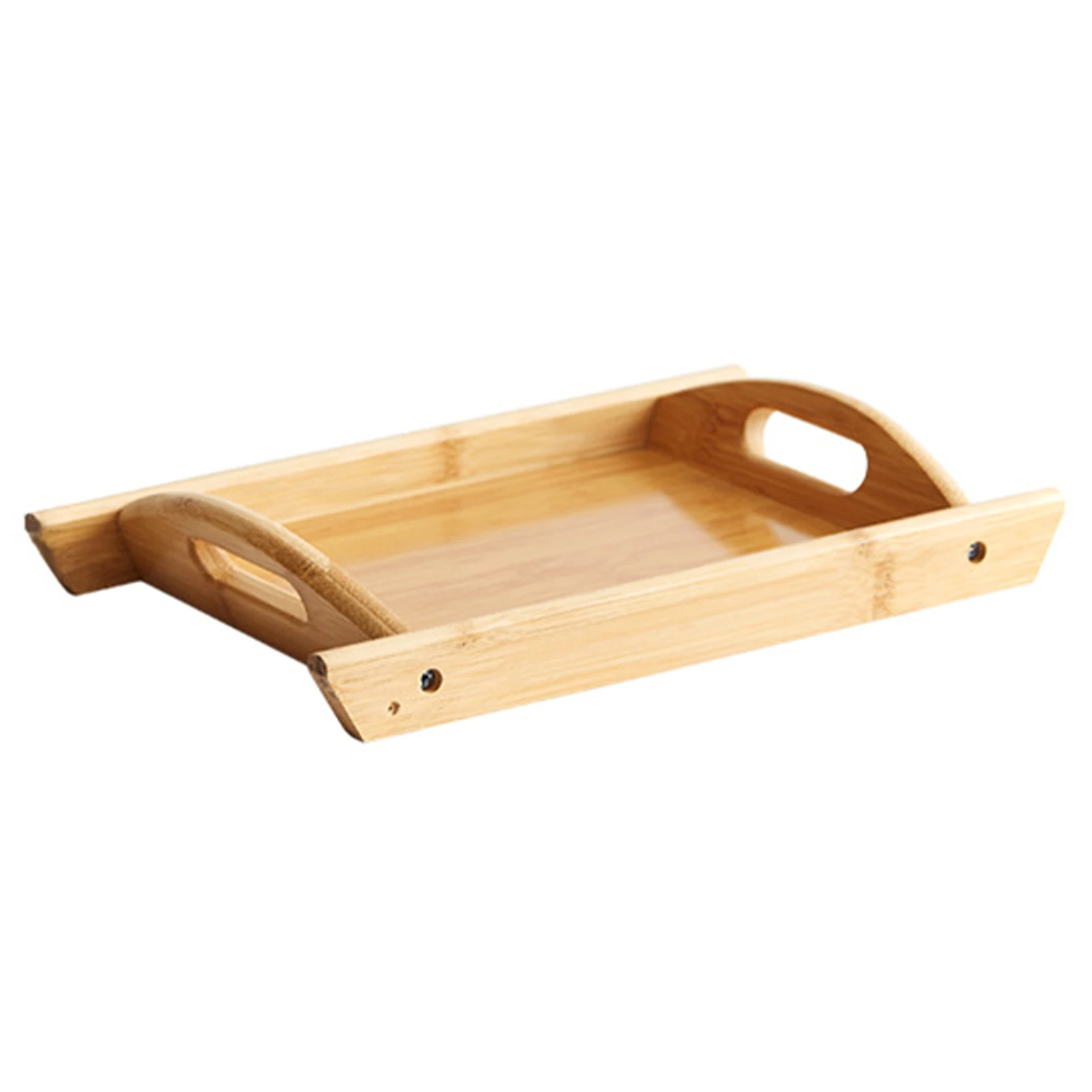 

Home Kitchen Serving Tray Restaurant Modern Plate Cake With Handles For Ottoman Lightweight Wood Stable Rectangular