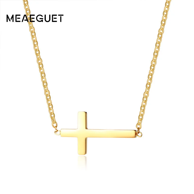 Women's Necklace Cross Crucifix Pendants Statement Charm Adjustable Chains Colar Collares Unisex Gifts 20&quot | Украшения и