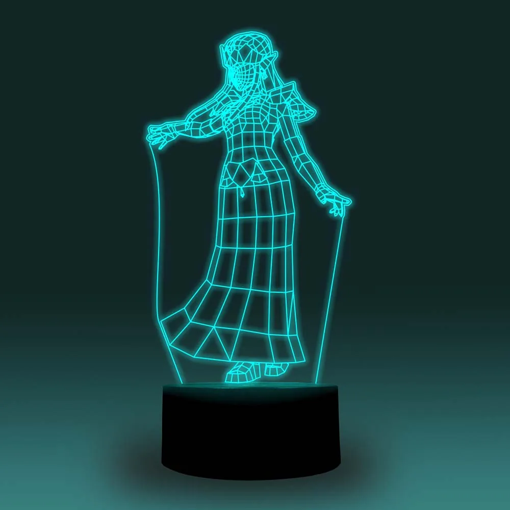 NiteApps 3D Zelda Lady ночник настольная Иллюзия украшение лампа подарок на день рождения приложение/сенсорное управление