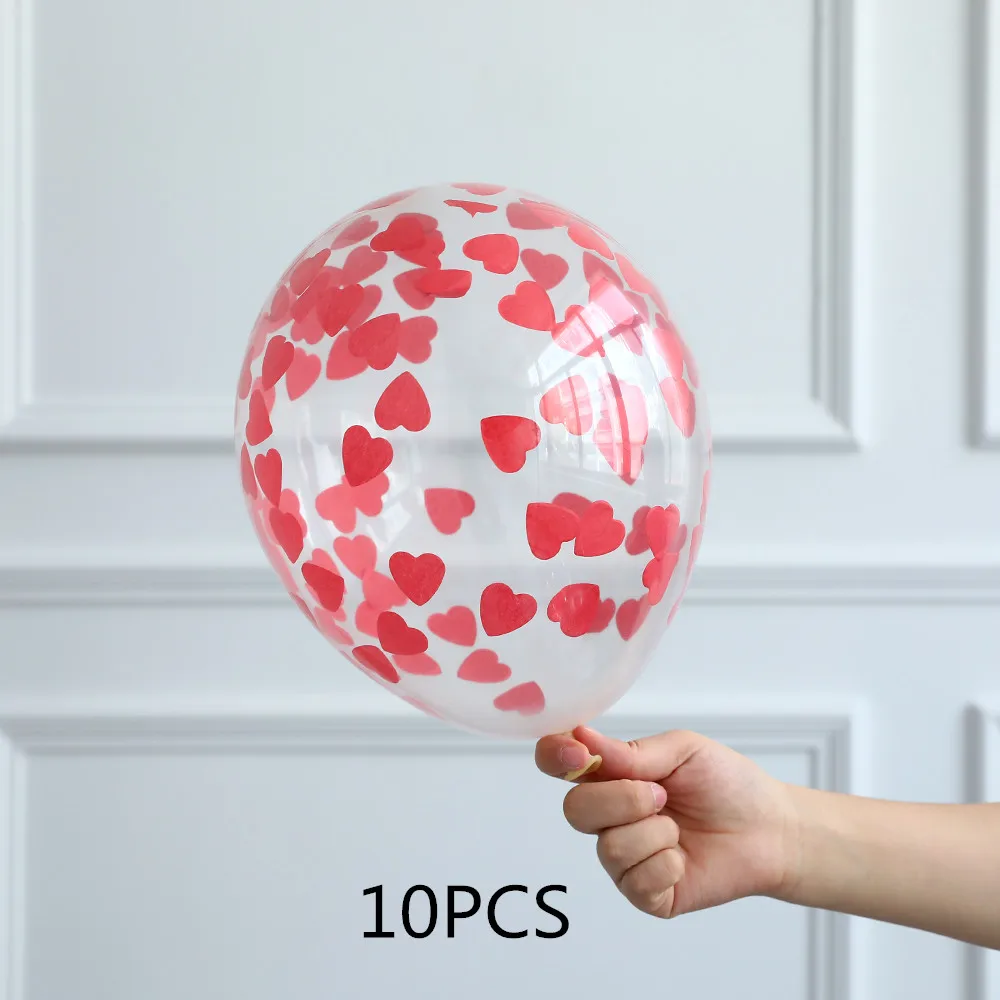 heart confetti GIHOO с днем рождения буквенные шары воздушный Алфавит Набор фольгированных воздушных шаров День рождения украшения детские игрушки для душа - Цвет: heart confetti