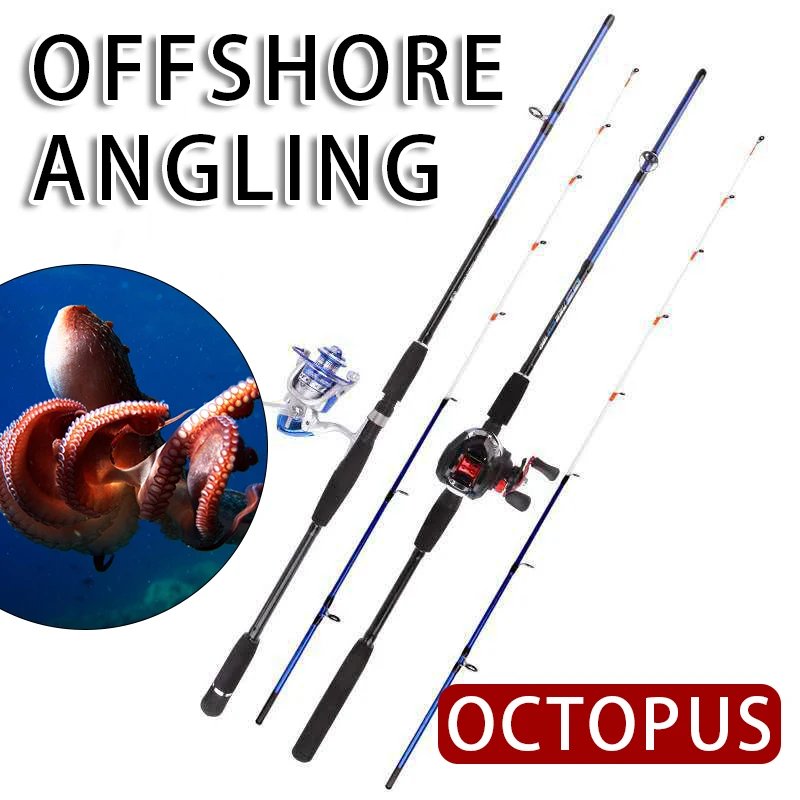 

Casting Spinning Rod Pole Pen Shape Folded Fishing Rod with Reel Wheel Fishing Gear Offshore Angling Carp Octopus Squid Tackle