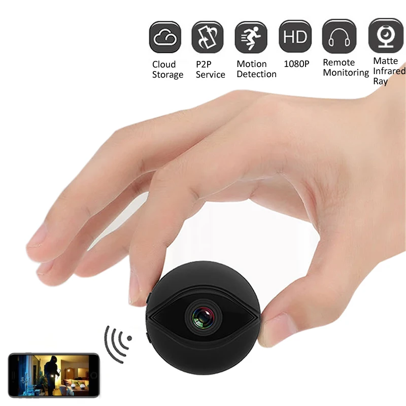 A10 Мини WiFi камера 1080P HD ИК Ночное Видение Домашняя безопасность IP CCTV Обнаружение