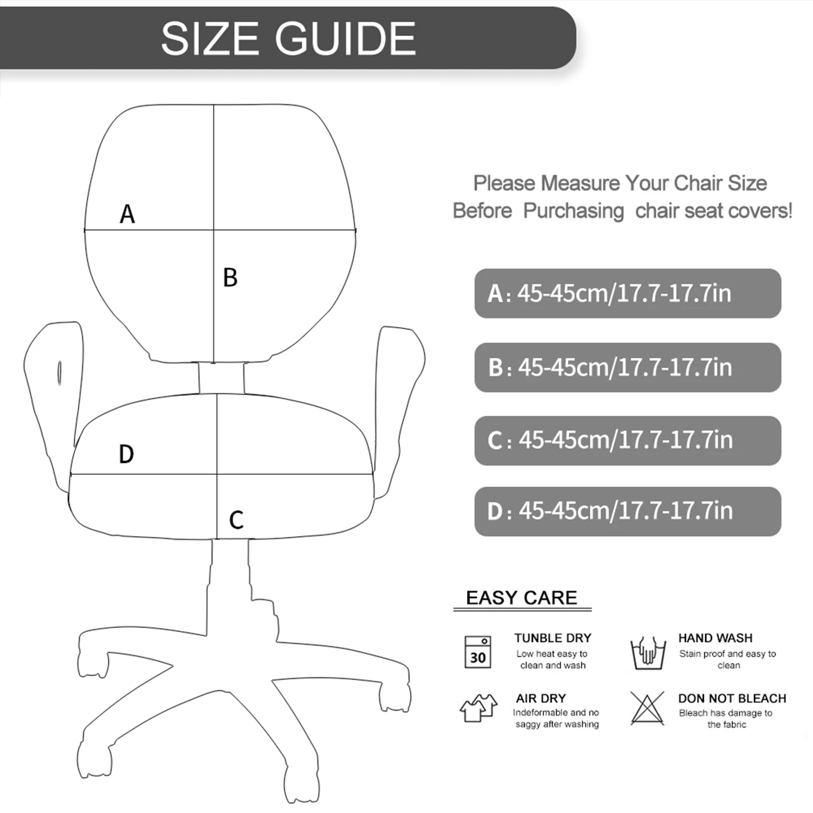 

Multicolor Stretch Office Chair Cover Gamer Slipcover Armchair Protector Seat Jacquard Removable Computer Case Gaming Washable