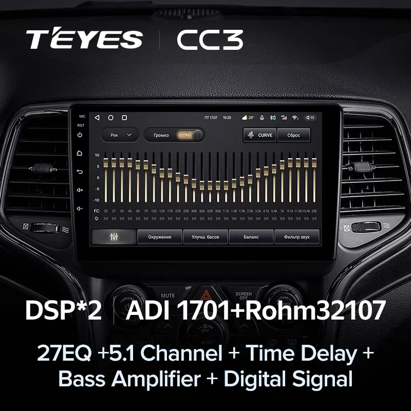 TEYES CC3 Штатная магнитола For Джип Гранд Чероки WK2 рестайлинг Jeep Grand Cherokee 2013 - 2020 до