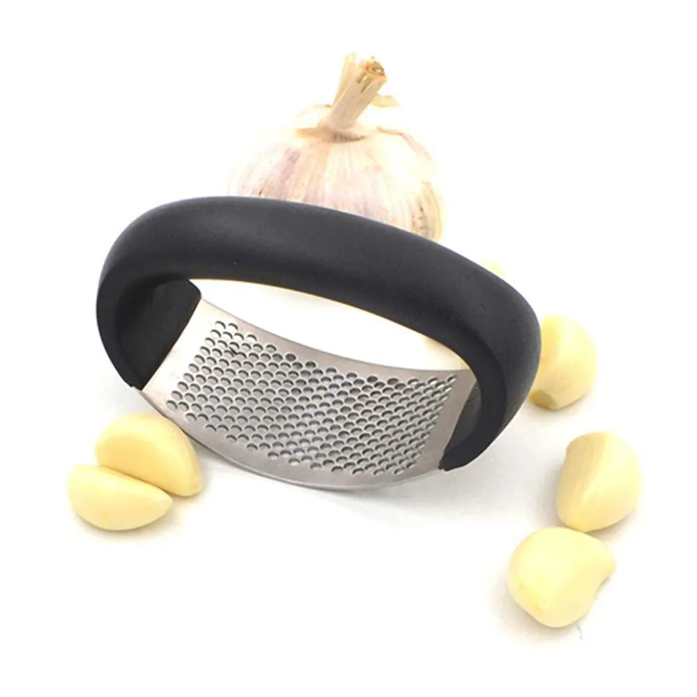 

New Design 1pcs Stainless Steel Garlic Presses Manual Crusher Chopping Garlic Tools Curve Fruit Vegetable Tools Kitchen Gadgets