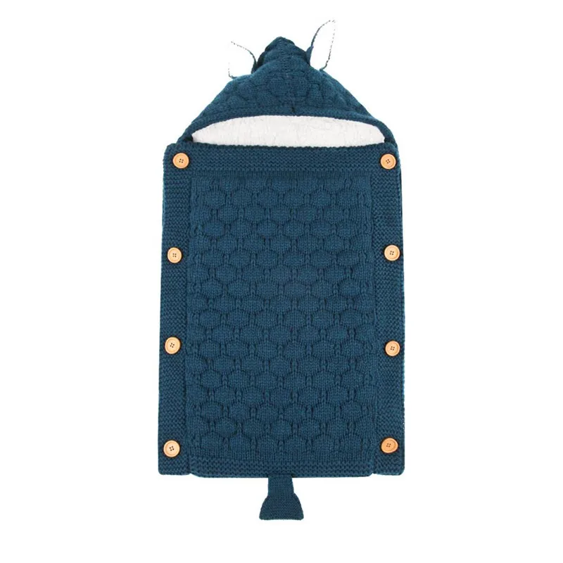 

Baby Sleeping Bags Stroller Knitted Envelopes for Newborns Infant Swaddle Wrap Sleep Sacks Five Star Autumn Grey Winter Blankets