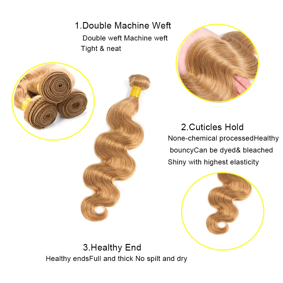 Miss Rola Brazilian Body Wave Human Hair Weaving  1/3/4 Bundles 27# Blonde 99J BUG Ombre Remy Hair Extensions Double Wefts от AliExpress WW