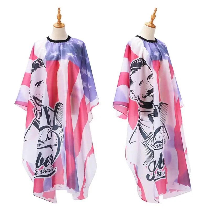 USA Flag Pattern Hairdresser Adult/Kids Hair Cloth Anti-static Cape Waterproof Haircut Apron Salon Barber | Красота и здоровье
