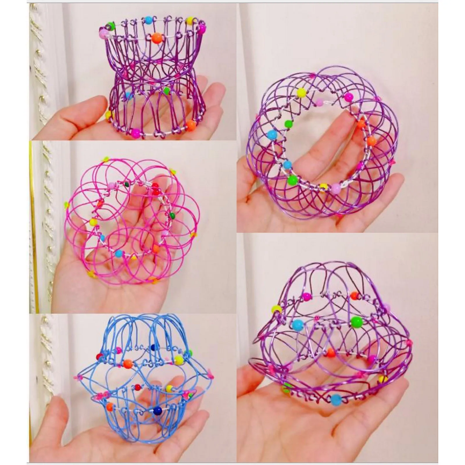 

1/2PC Fidget Toys Make Magic Steel Iron Ring Decompression Flexible Basket Soft Magical Toy Anti Stress Kids Gifts Juguetes 2021