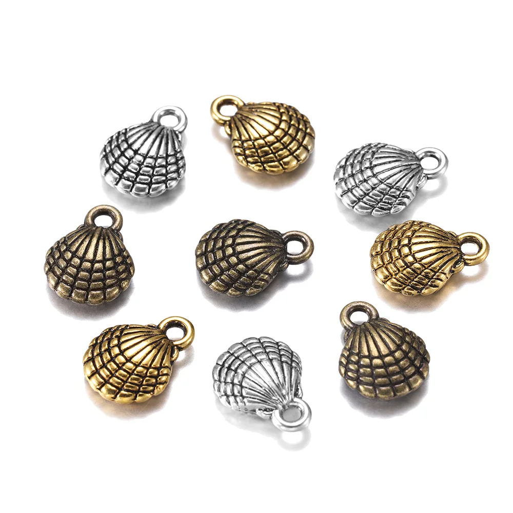 20PCS 13*10mm Zinc Alloy Small Shell Charm Pendant for DIY Necklace Bracelet Earring Jewelry Finding | Украшения и аксессуары