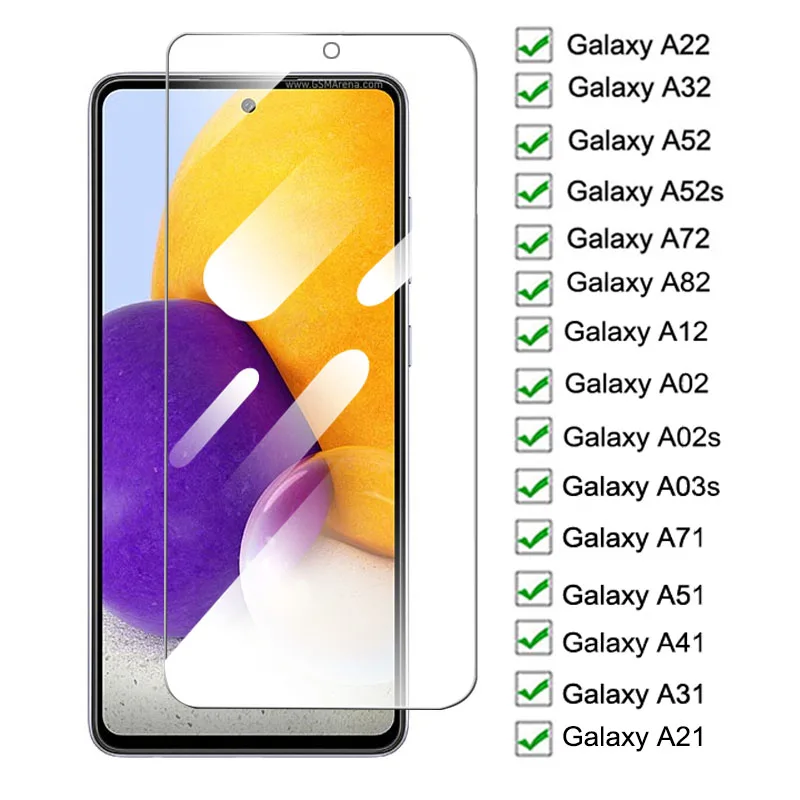 

Защитное стекло для Samsung A72, A71, A10, защита экрана, закаленное стекло для Samsung A52S, A51, A50, M31, A32, A71, A22, A12, A82