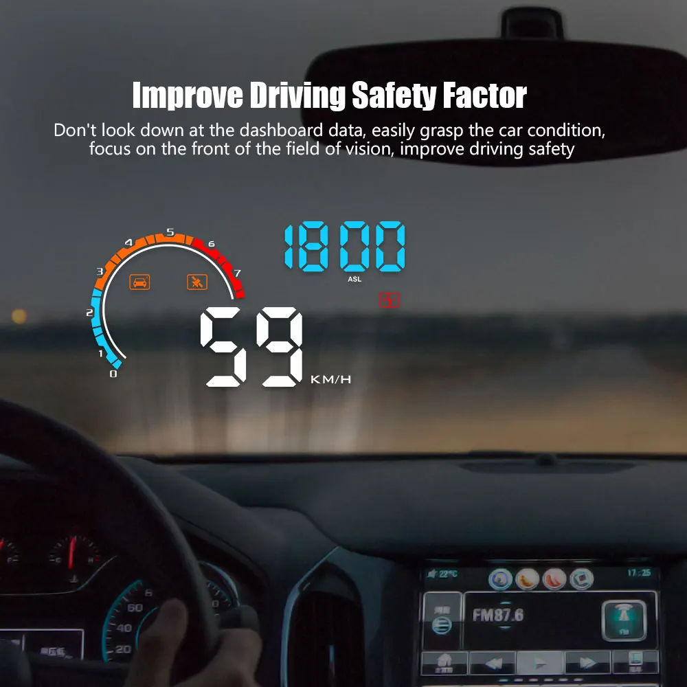 Автомобильная головка проектор Displa HUD D2500 Universal OBD2 автомобильный GPS скорости