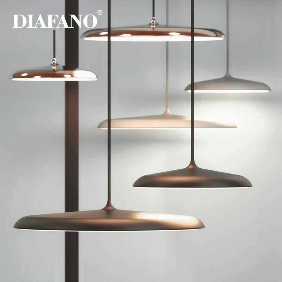 Подвесная лампа в скандинавском стиле золотистый цветной светодиодный