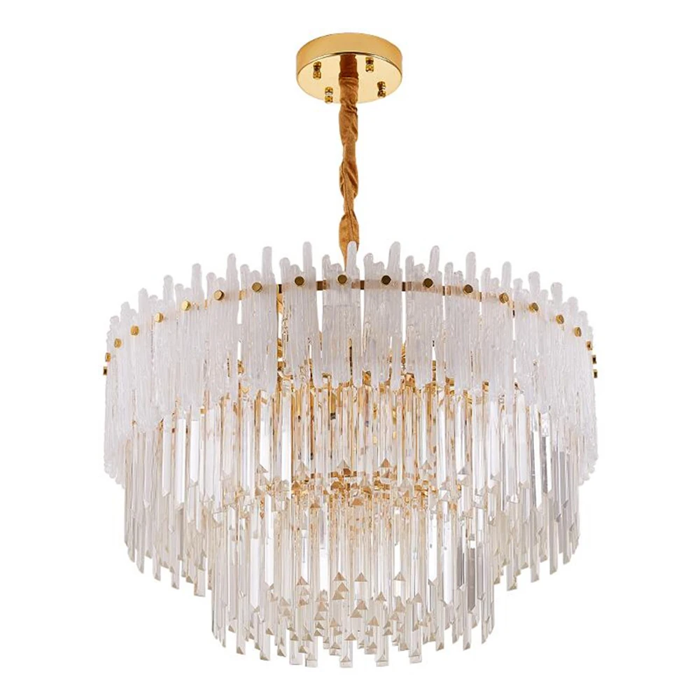Роскошные хрустальные люстры для гостиной современные Золотая люстра столовой
