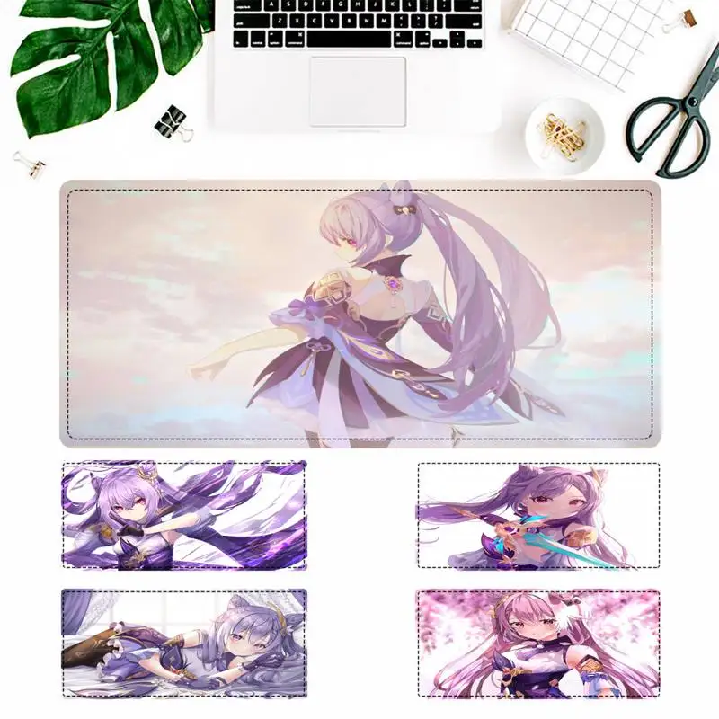 

Desk Mat Genshin Keqing Mouse Pad PC Laptop Gamer Mousepad Anime Antislip Mat Keyboard Desk Mat For Overwatch/CS GO