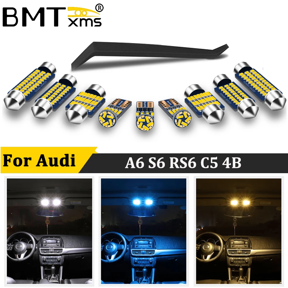 BMTxms 25 шт. светодиодный внутренний светильник комплект Canbus для Audi A6 S6 RS6 C5 4B Quattro