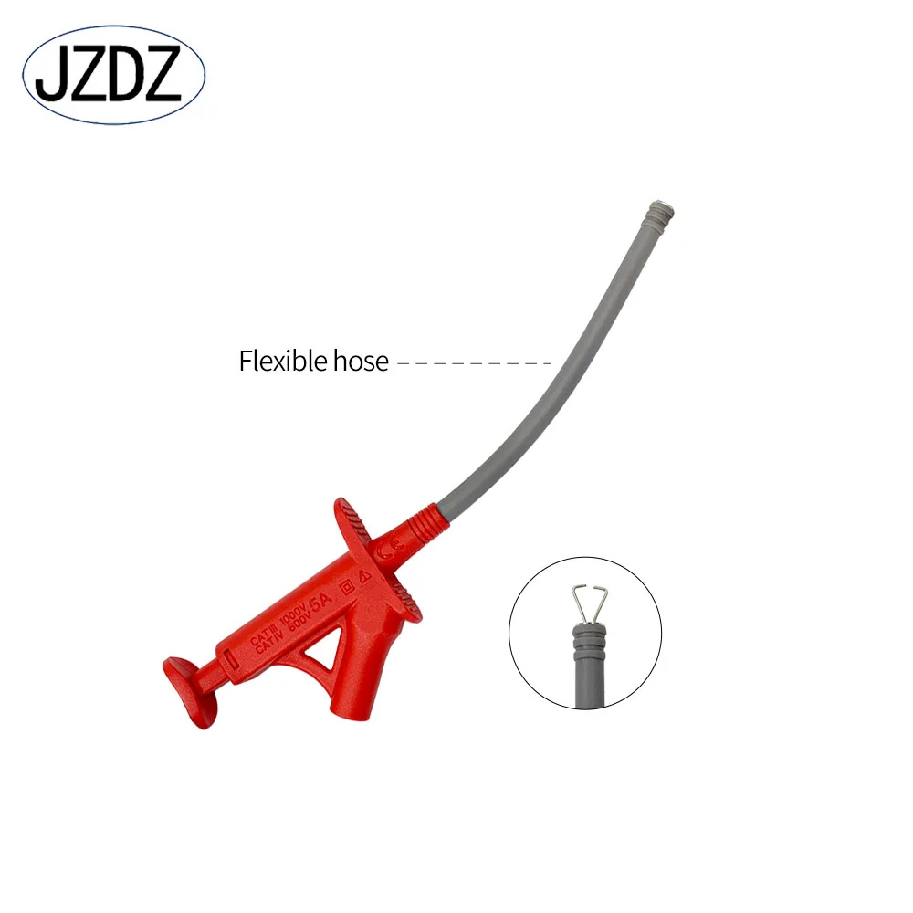 JZDZ Quick Test Hook Clip Professional Insulated High Voltage Flexible Testing Probe 4mm Banana Socket J.30042 | Инструменты