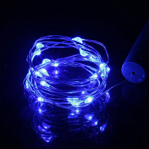 Blue Флакон для вина, пробковый свет, гирлянда в форме пробки, серебристые сказочные огни 1 м/2 м для праздника, вечеринки, свадьбы, Рождества, Хэллоуина - Испускаемый цвет: Blue