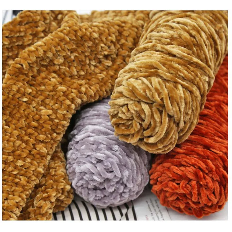 Вязаный свитер бархатный крупный 100 г шенилл | Дом и сад