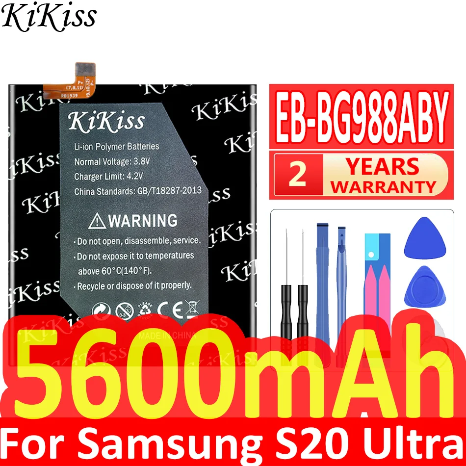 

Original KiKiss Battery EB-BG988ABY for Samsung Galaxy S20 Ultra S20Ultra S20U Replacement Mobile Phone Battery 5600mAh