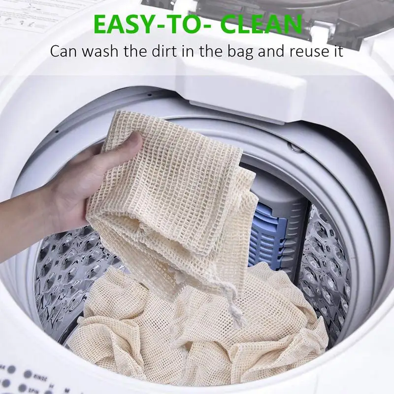 9 шт./компл. высококачественные органические хлопковые сетчатые сумки