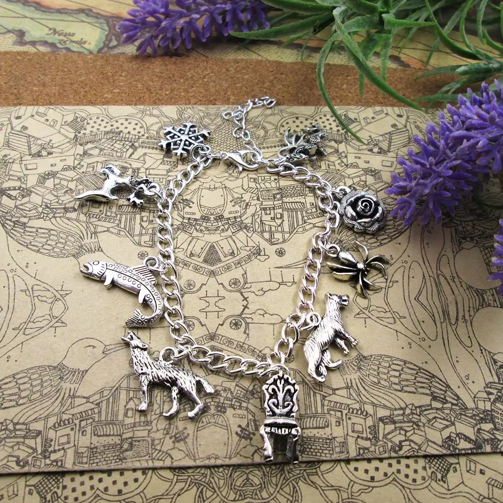 ТВ серии браслет swolf паук цветок стул олень дракон с серебряным покрытием подарок