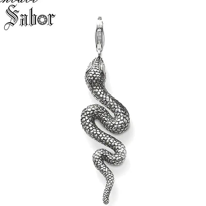 Женский кулон в виде змеи почерневшее серебряное ожерелье Томаса винтажная
