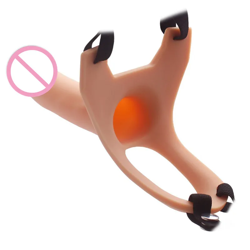 Реалистичный пенис член на фаллоимитатор силиконовый полый страпон жгут