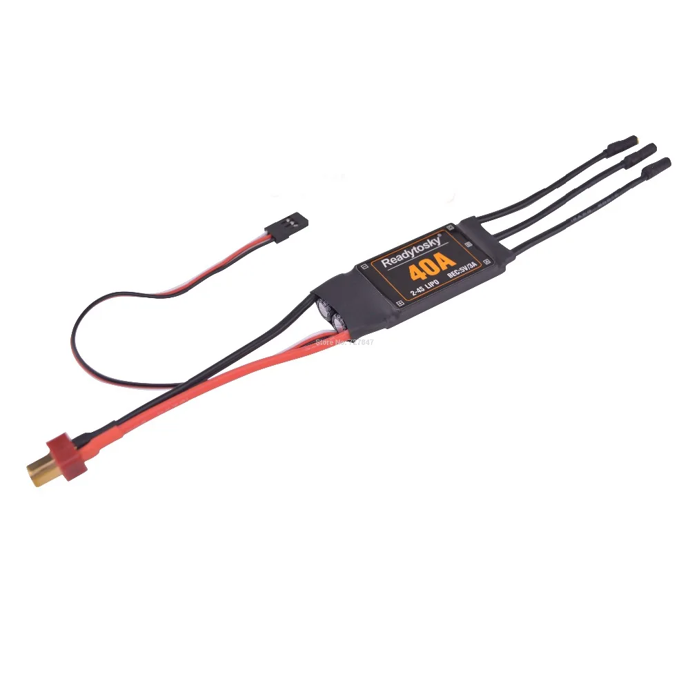 Only 40A ESC A2217 2217 1100KV/1250KV/2300KV бесщеточный мотор+ 40A ESC+ SG90 Servo+ 6040/8060/1060 опора для RC высокое Скорость фиксации крыла - Цвет: Only 40A ESC
