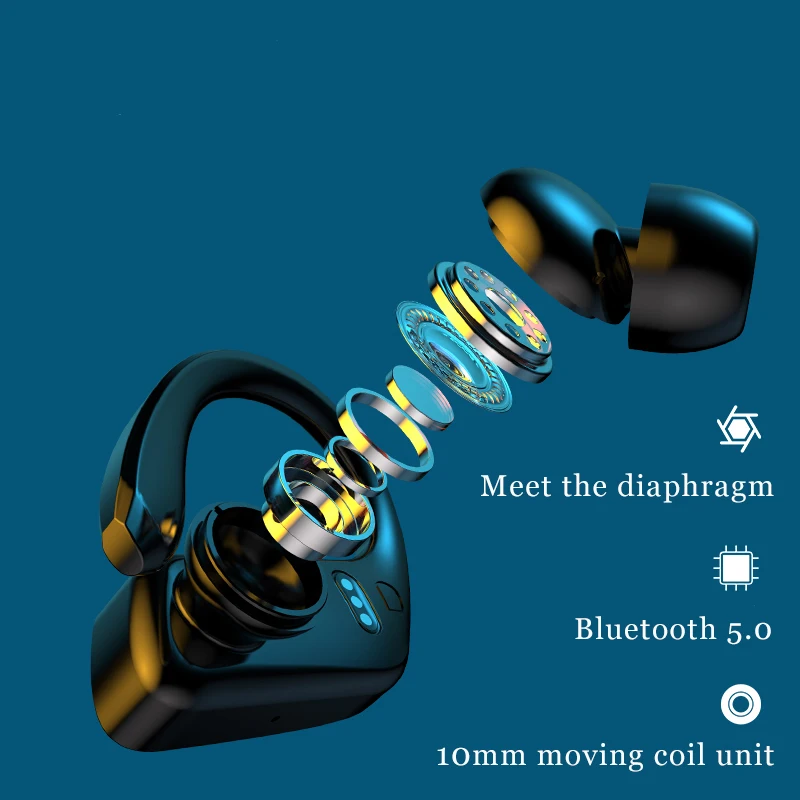 Наушники вкладыши TWS Bluetooth 5 0 гарнитура Беспроводной Шум снижение 9D Hi Fi стерео