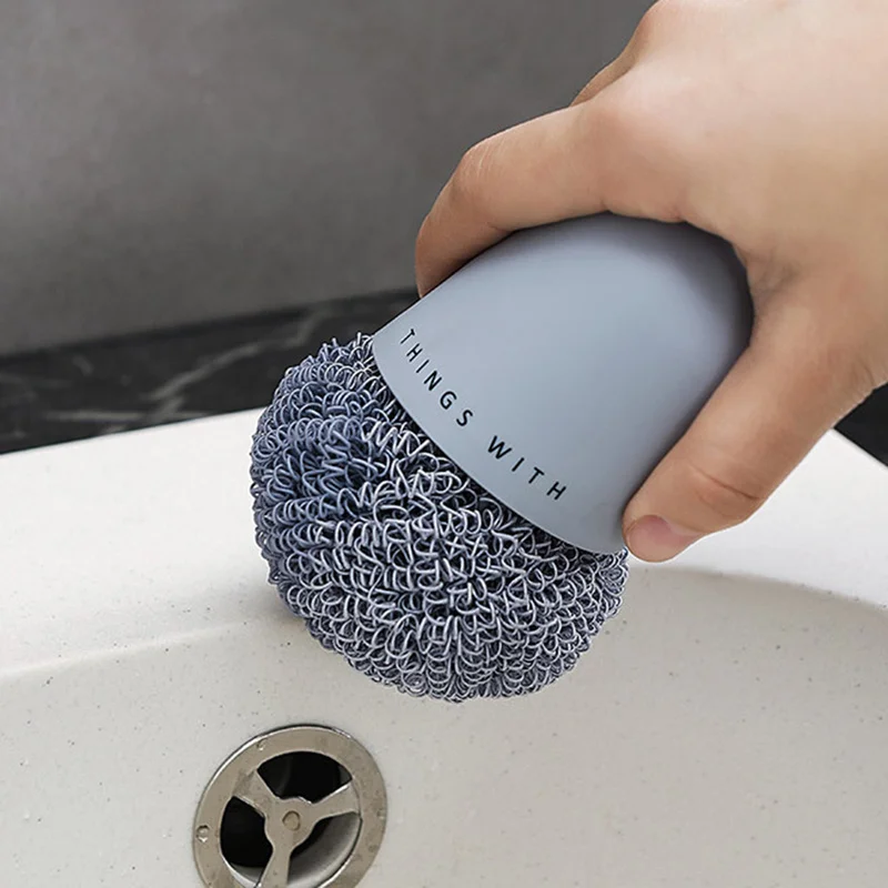 

Household with Handle Washing Pot Brush Kitchen Cleaning Brush Decontamination Cleaning Ball Pot Brush Kitchen Cleaning Brush