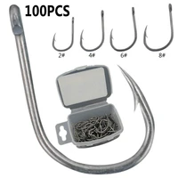 40 discounts hot 100pcs iron barbed carp fish hooks worm bait holder fishing tackle accessory