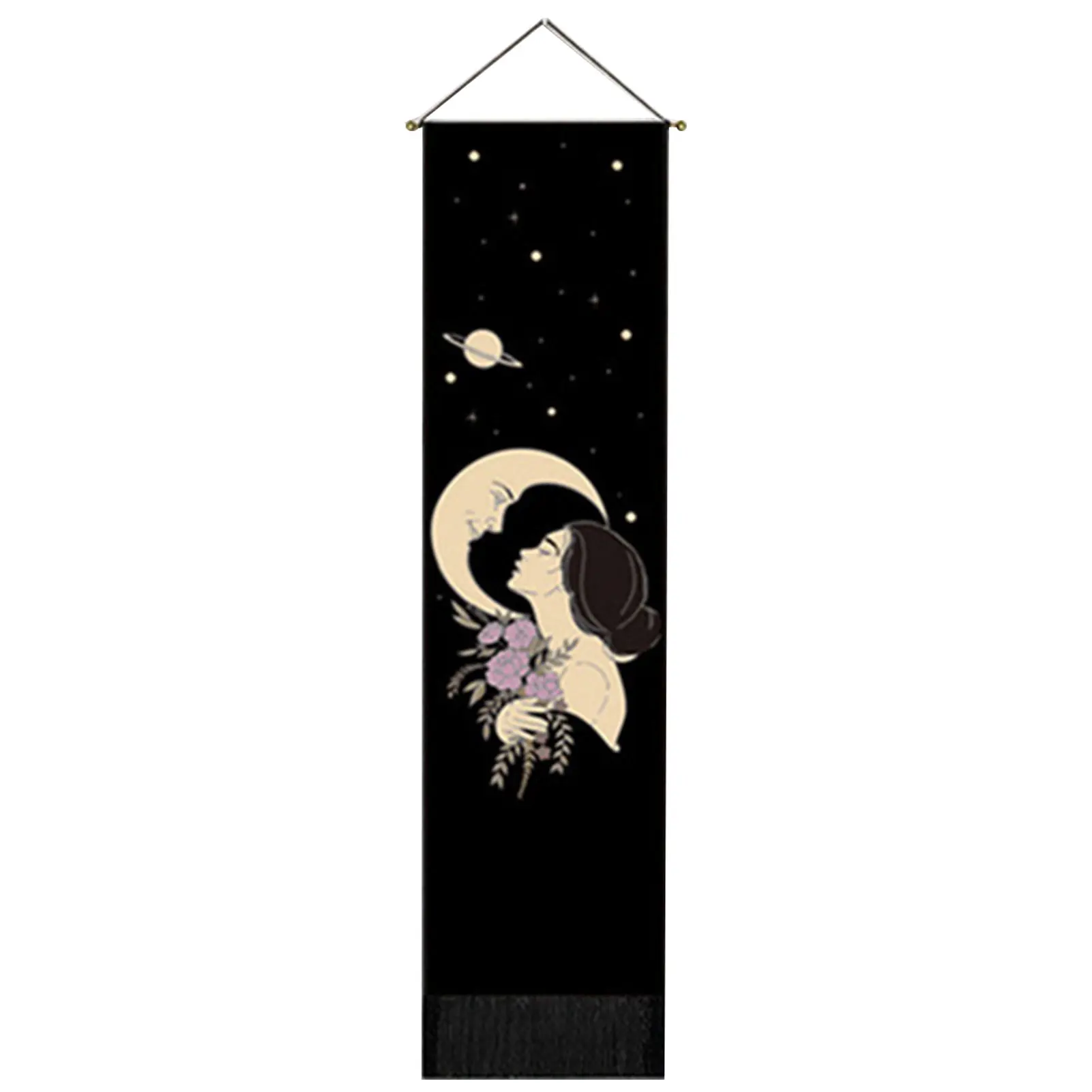 

Home Decor Background Door Art Moon Phase Tapestry With Tassels Party Polyester Cotton Living Room Bedroom Wall Hanging Wedding