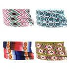 10 ярдов, 16 мм, Геометрическая стрелка с принтом, складывающаяся эластичная ацтекская лента для волос ручной работы, аксессуары сделай сам, украшение для вечерние