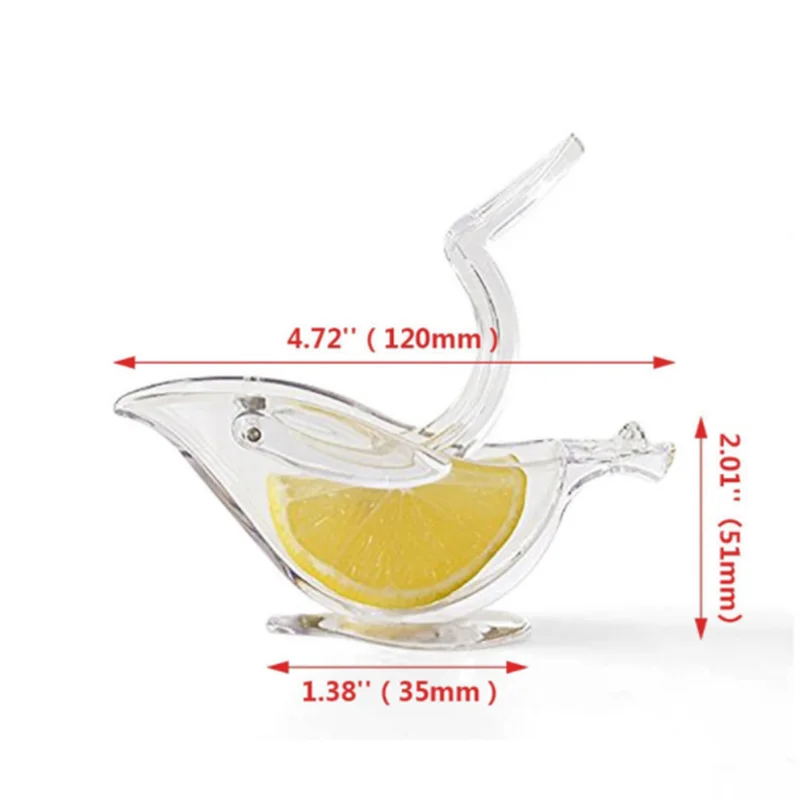 

Acrylic Lemon Clip Manual Transparent Fruit Juicer Home Kitchen Bar Gadget ABS Boat Shape Squeeze