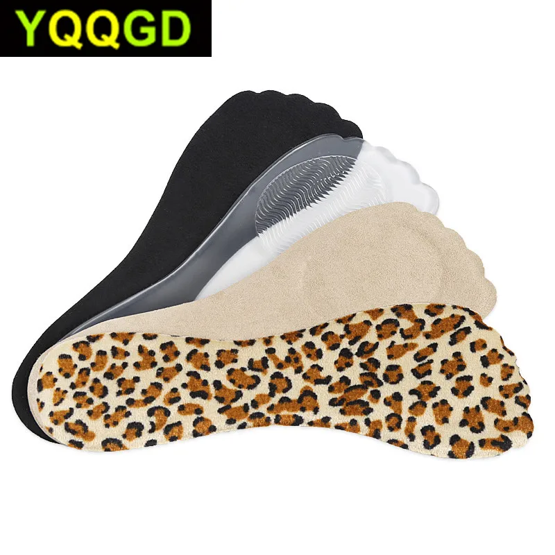 

Tcare 1Pair Foot Care High Heel Gel Insoles-- Self Adhesive Comfortable Slip Shoe Pad Adhesive Gel Foot Pad for Pain Relieve