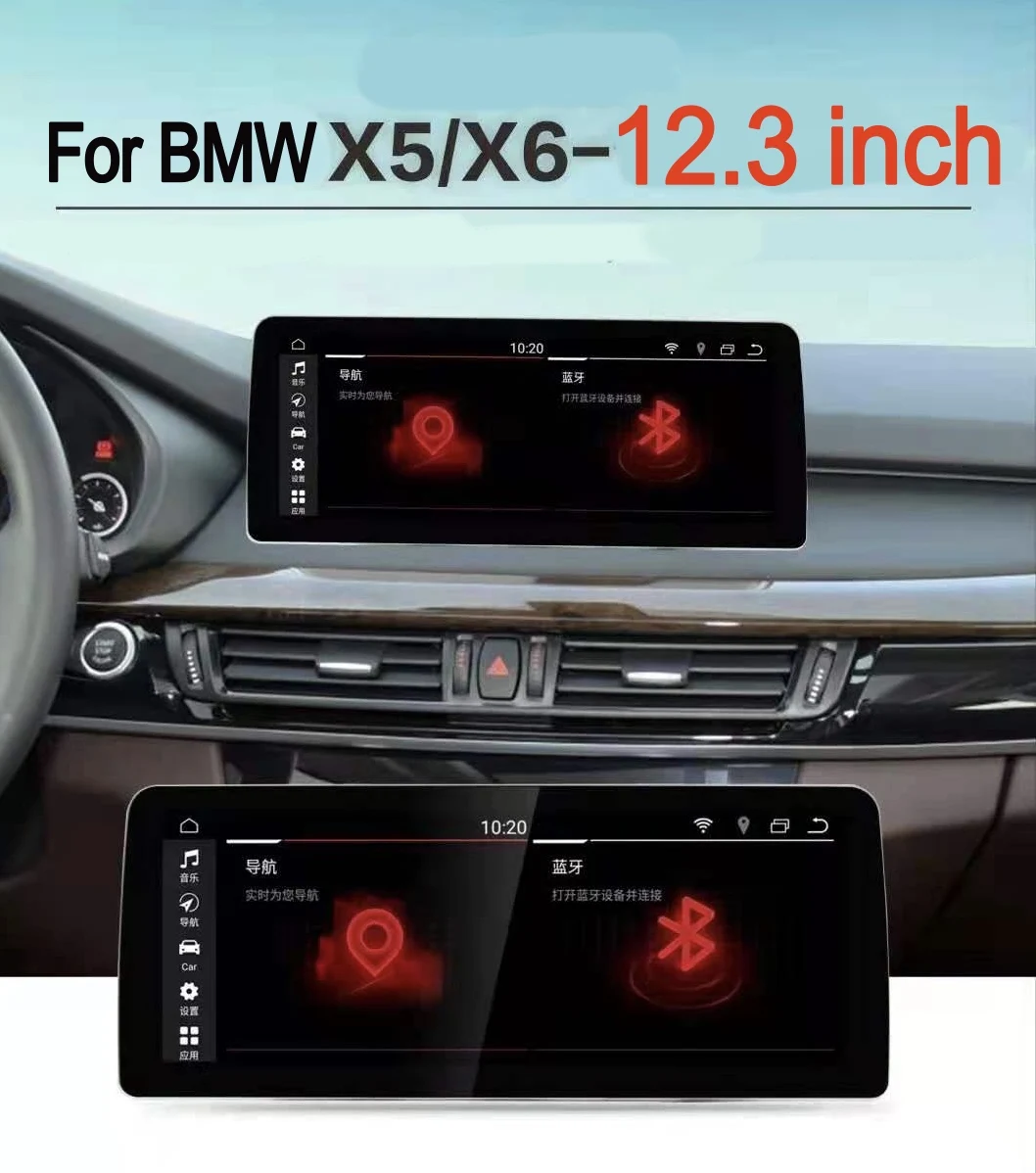 

Автомобильная система GPS-навигации, 12,3 дюйма, 8 ядер, 64 Гб ПЗУ, Android 10,0, стерео радио для BMW X5 F15 X6 F16 2014-2019 NBT EVO