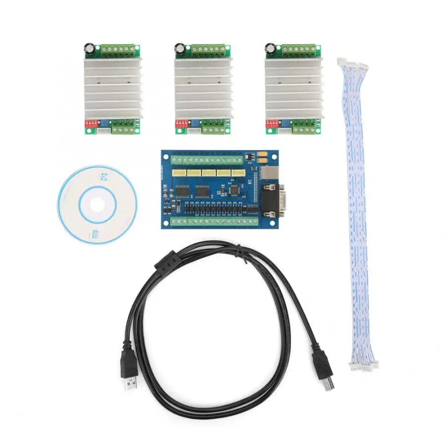 Плата драйвера USB 5 Axle 100K контроллер движения карта для Mach3 + 3 шт. TB6600 плата