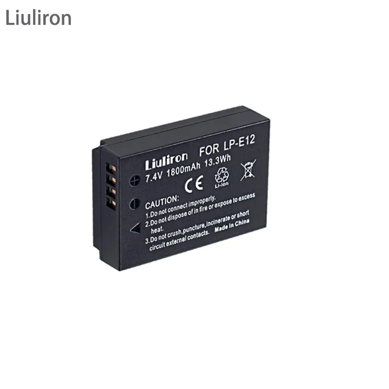 1battery 4 шт 1800mAh LP-E12 LP E12 LPE12 литий-ионная батарея+ lcd USB двойное зарядное устройство для камеры Canon EOS M50, EOS M100, 100D Kiss X7 Rebel SL1 - Цвет: 1battery