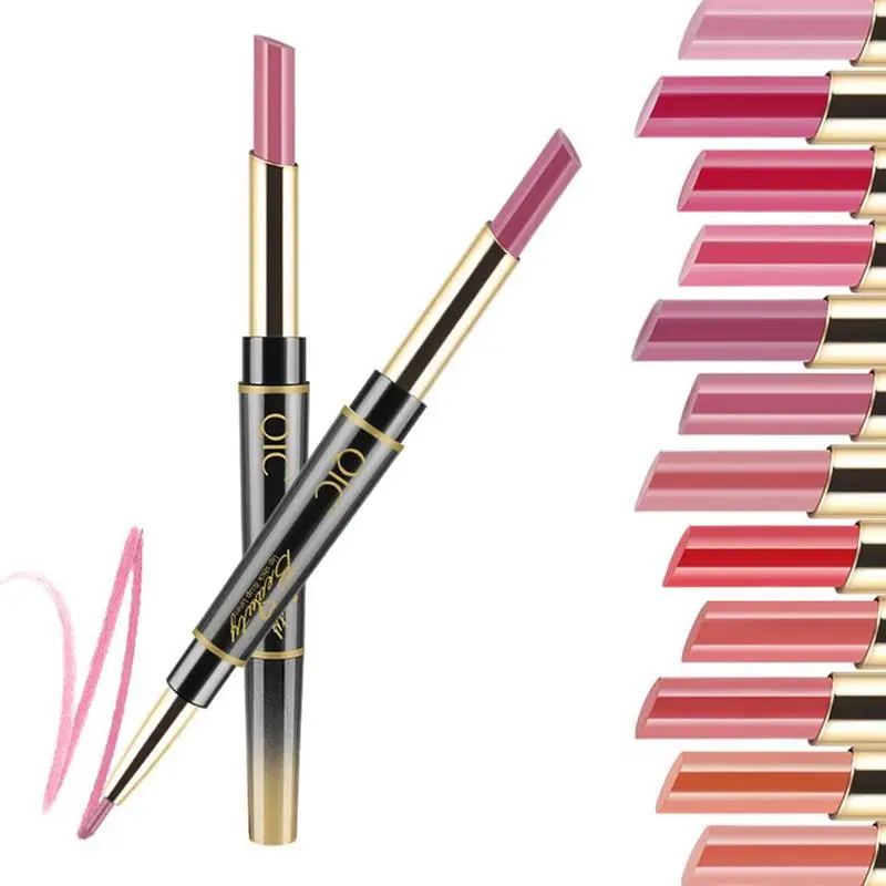 

Double-end Lip Liner Pencil Waterproof Sexy Lipstick Long-lasting Women B9D5