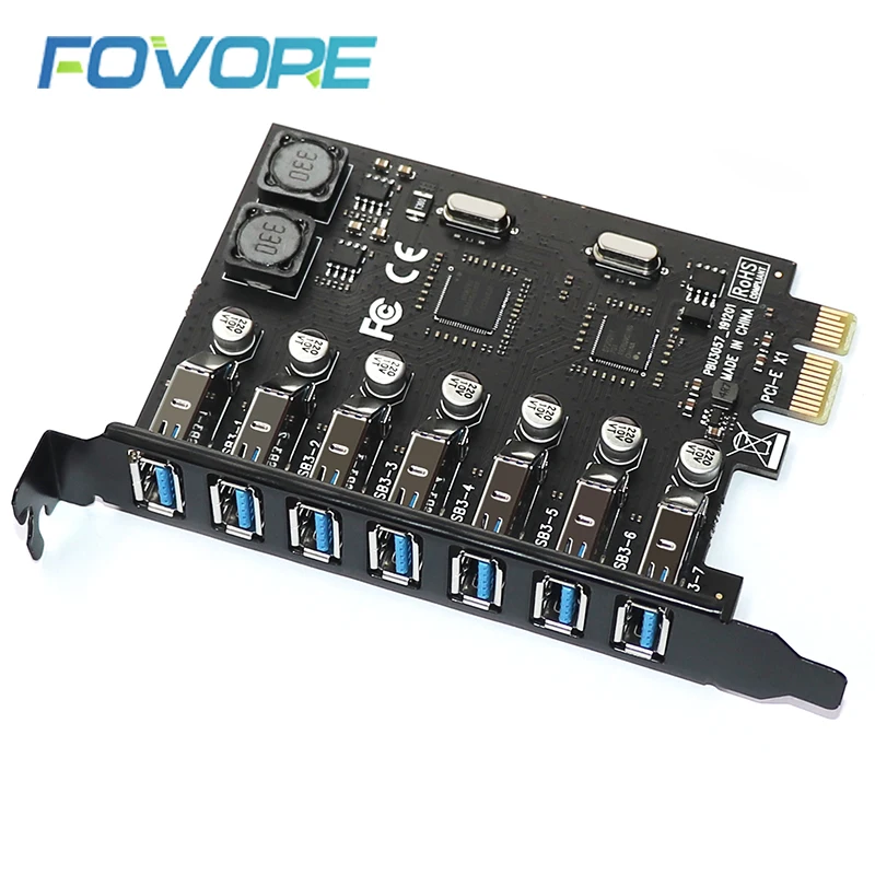 usb pcie адаптер 7 портов usb 3 концентр