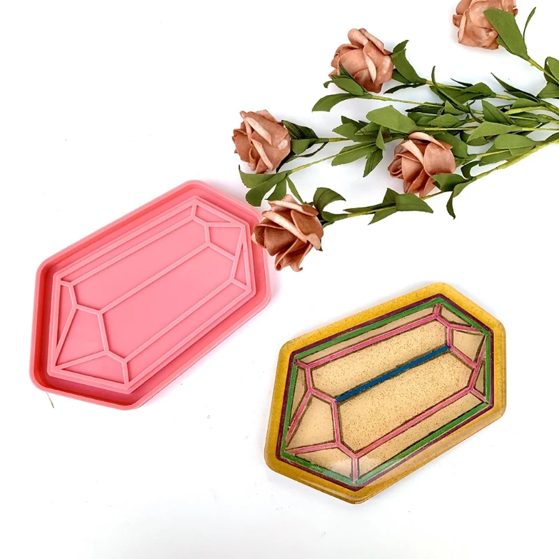 

Serving Tray Epoxy Resin Mold Fruit Snack Plate Silicone Mould DIY Crafts Jewelry Holder Home Decortaion Casting Tools