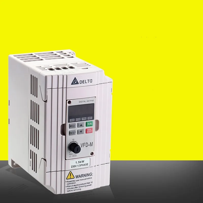 

New Delta inverter VFD015M21A, 0.4KW /0.75KW/1.5KW, output frequency 0.1-400Hz carrier frequency up to 15kHz