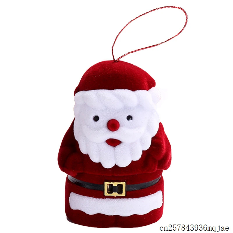 50 шт Санта Клаус дизайн кольца коробки бархат ювелирные изделия кольцо