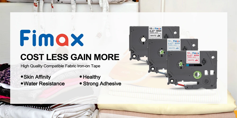 Fimax Tze231 ткань железная этикетка использовать для Brother 12 мм tze черный на белой ленте TZe-FA3 TZ-FA231 для Brother P-touch принтера