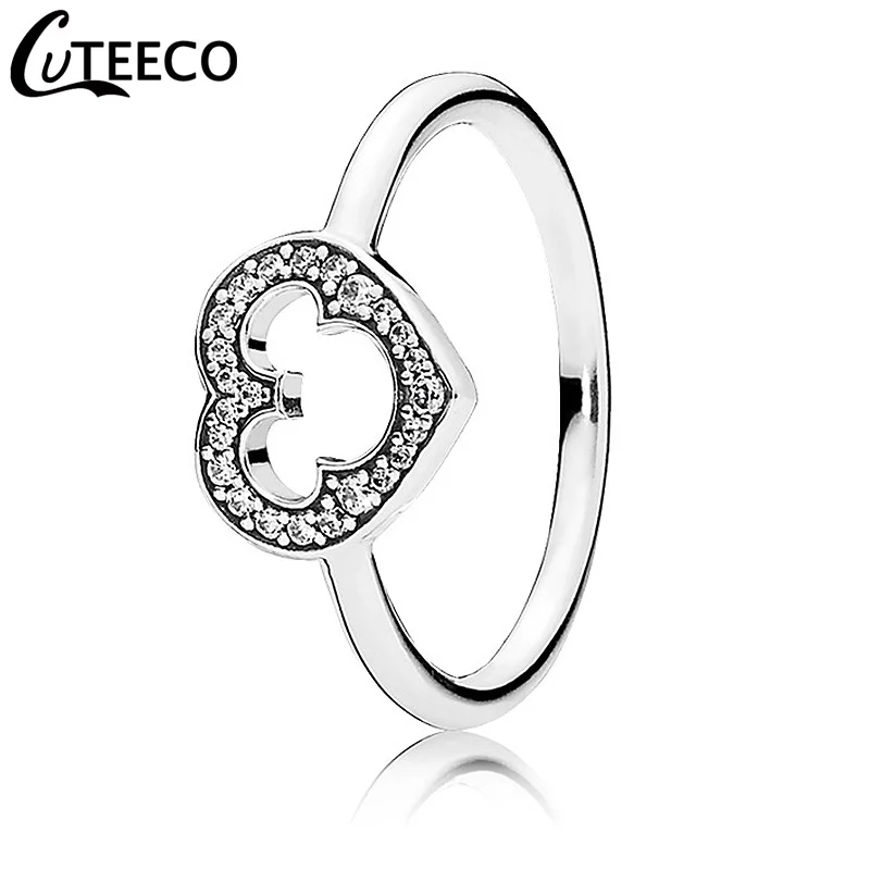 CUTEECO серебристый цвет прозрачный CZ обручальное кольцо для женщин подходит бренд кольца горячая Распродажа ювелирное обручальное кольцо дропшиппинг - Цвет основного камня: LZR008
