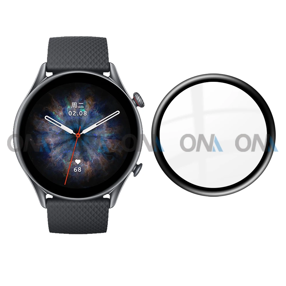 5D защитная пленка из мягкого стекла для Huami Amazfit GTR3 GTR-3 GTR 3 Pro 2 2E Smart Watch Full Cover HD